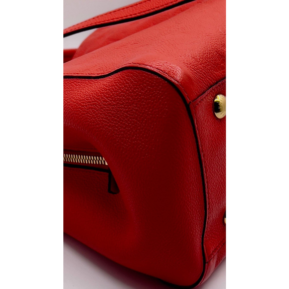 Louis Vuitton Red Montaigne Monogram MM Leather Tote Bag - Picture 6 of 12